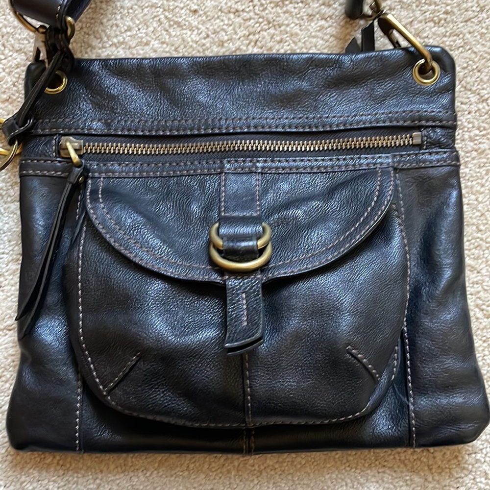 Fossil Vintage 1954 Maddox Crossbody Shoulder Bag Black